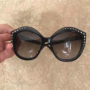 Henri Bendel Black Studded Sunglasses